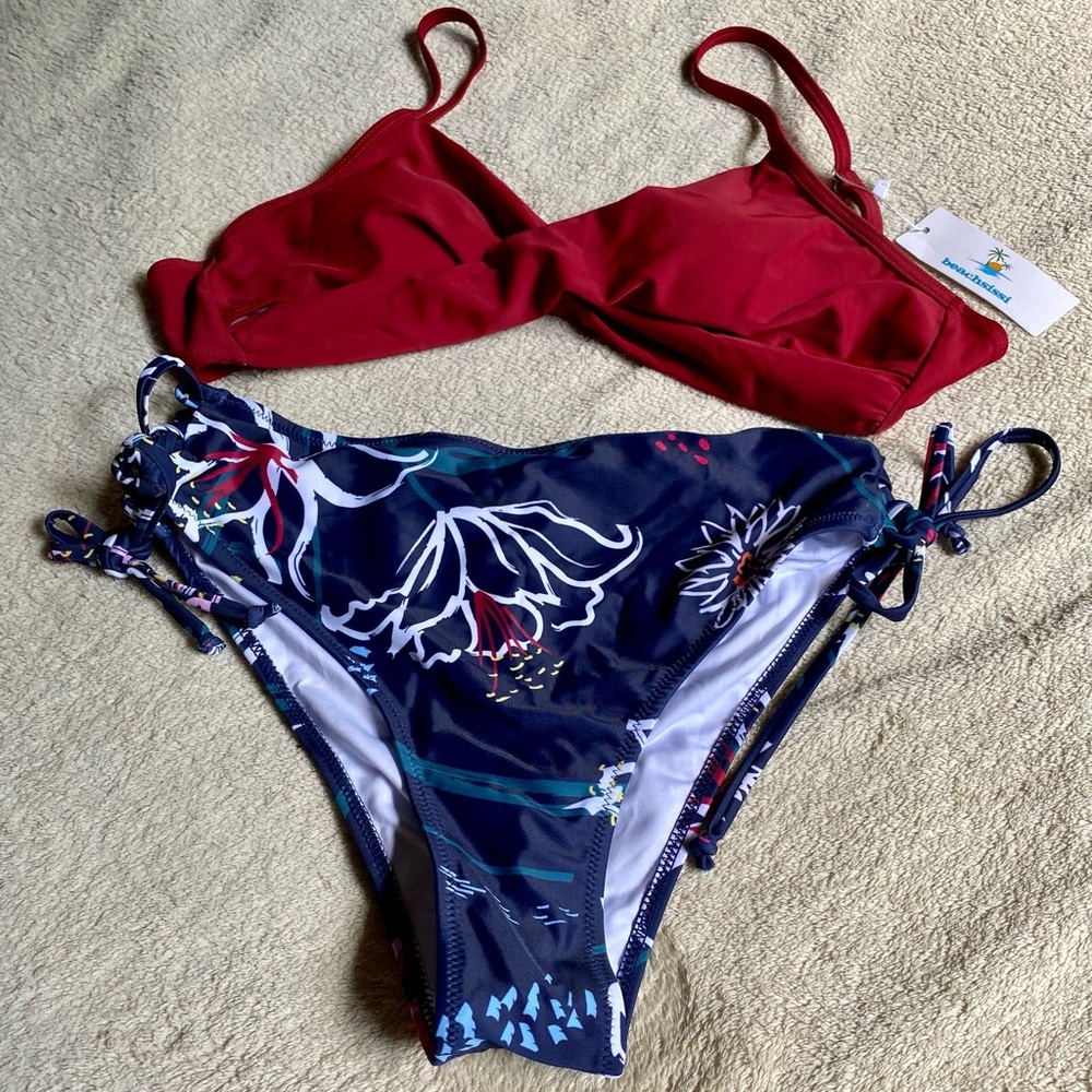 🏝Beachsissi Twist Front High-Waist Bikini🏝 NWT